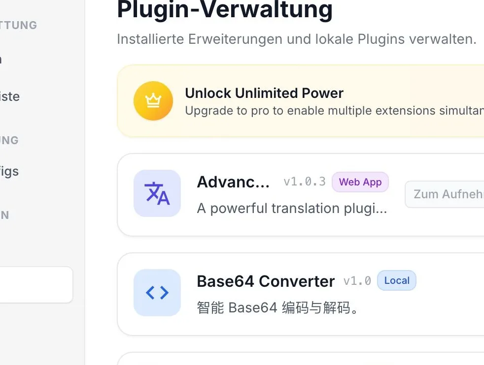 Installed Extensions