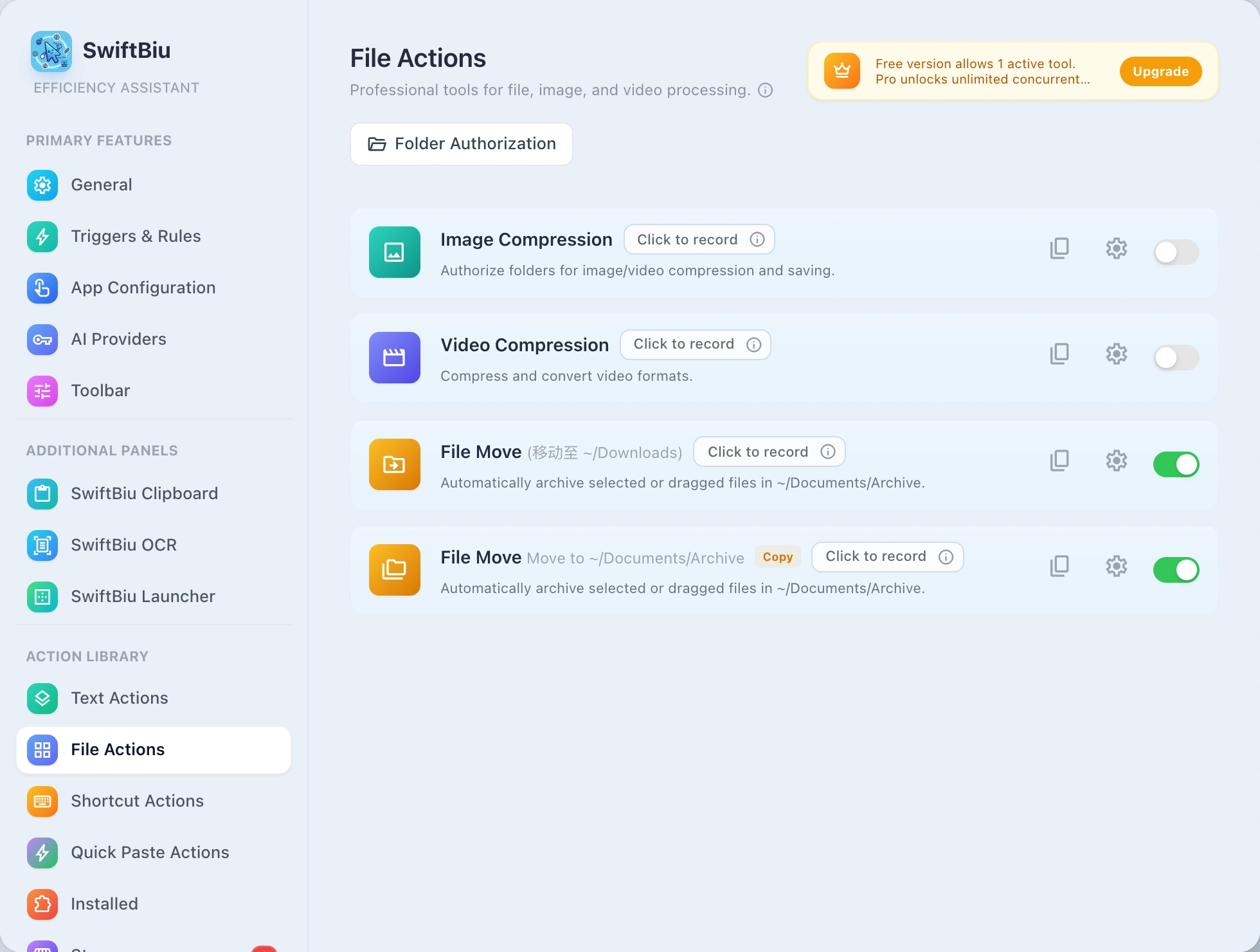 SwiftBiu built-in file actions on macOS