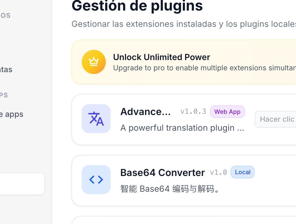 Installed Extensions