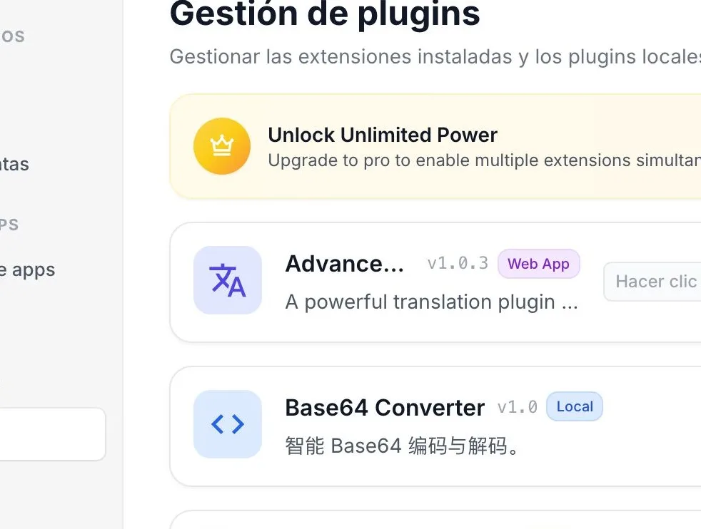 Installed Extensions
