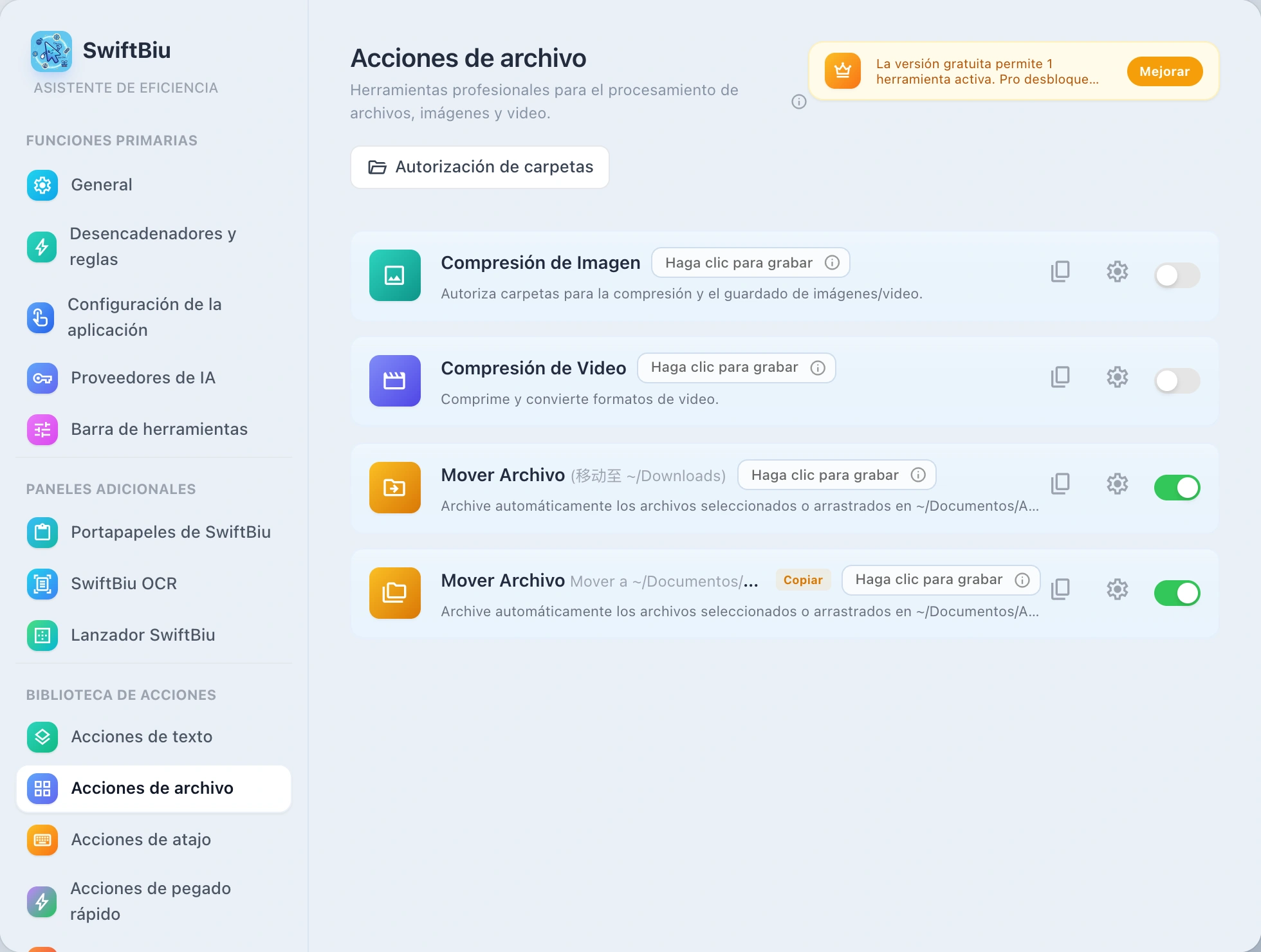 SwiftBiu File Actions Preferences Portal