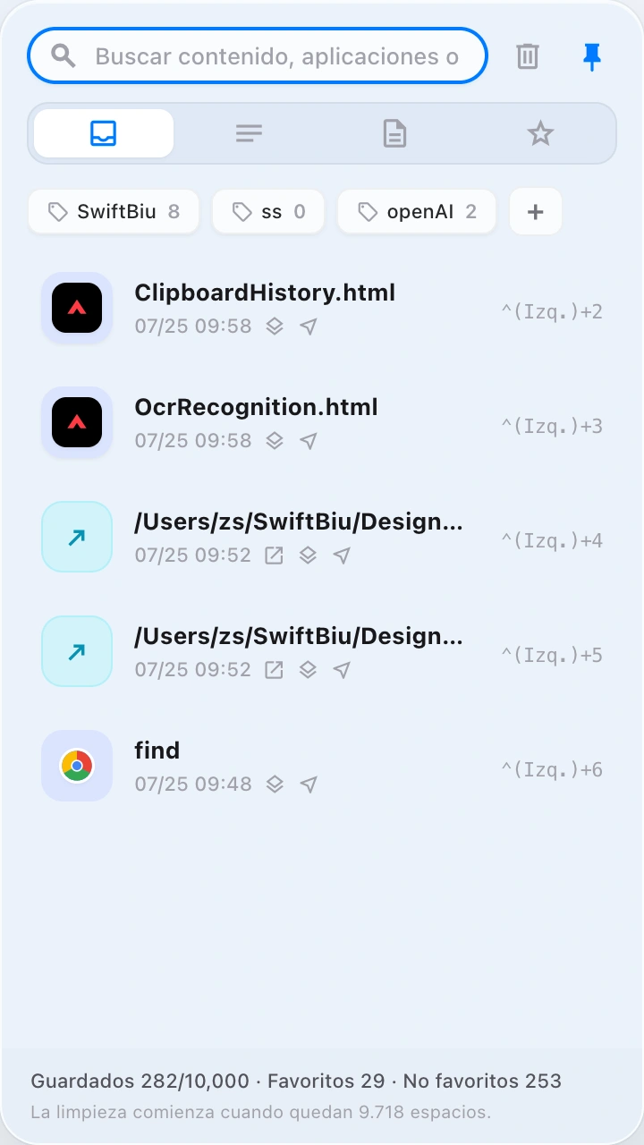 SwiftBiu Clipboard Panel