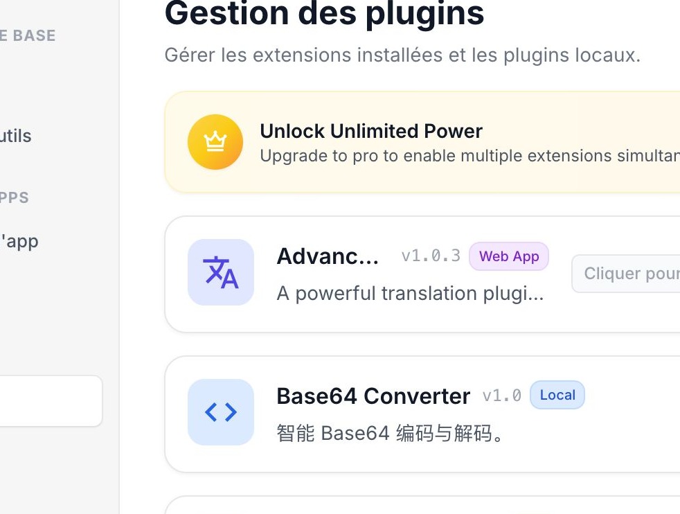 Installed Extensions