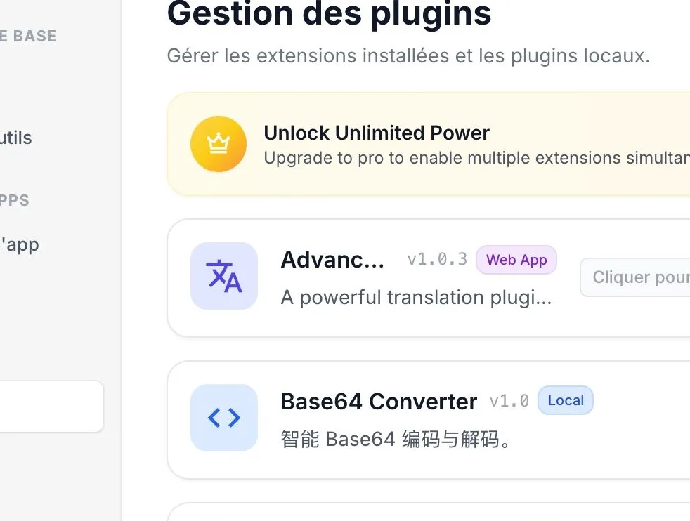 Installed Extensions