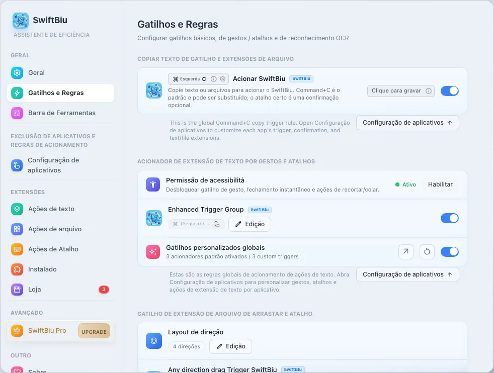 Trigger Rules Settings