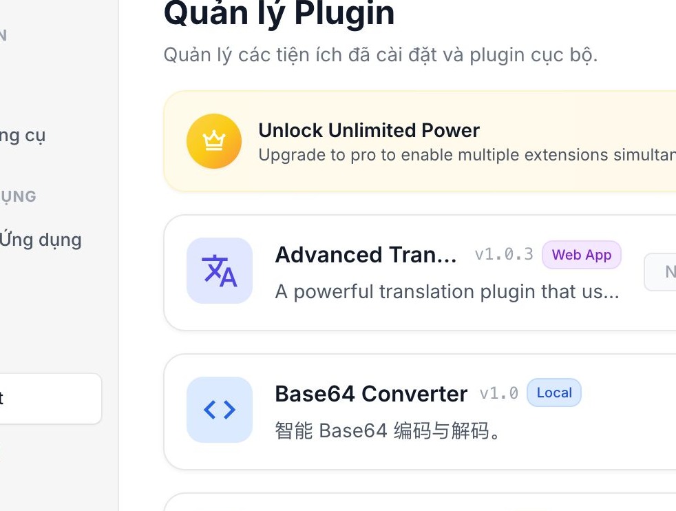 Installed Extensions