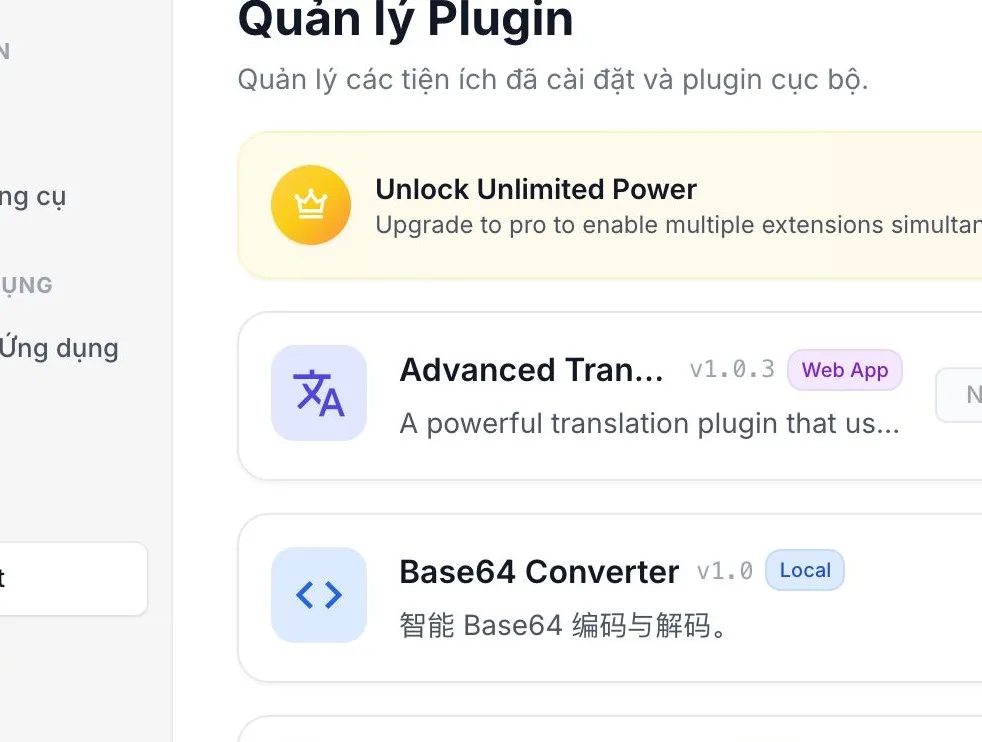 Installed Extensions